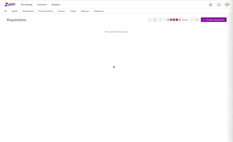 Create a requisition
