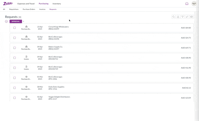 Finding the requisition