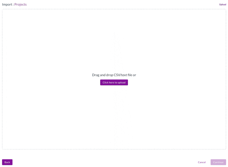 Upload CSV